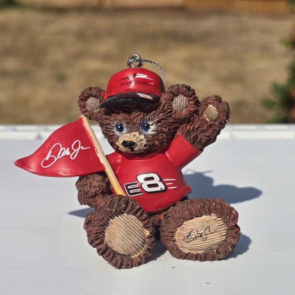 DALE EARNHARDT JR NASCAR 2005 DATED CHRISTMAS ORNAMENT BEAR